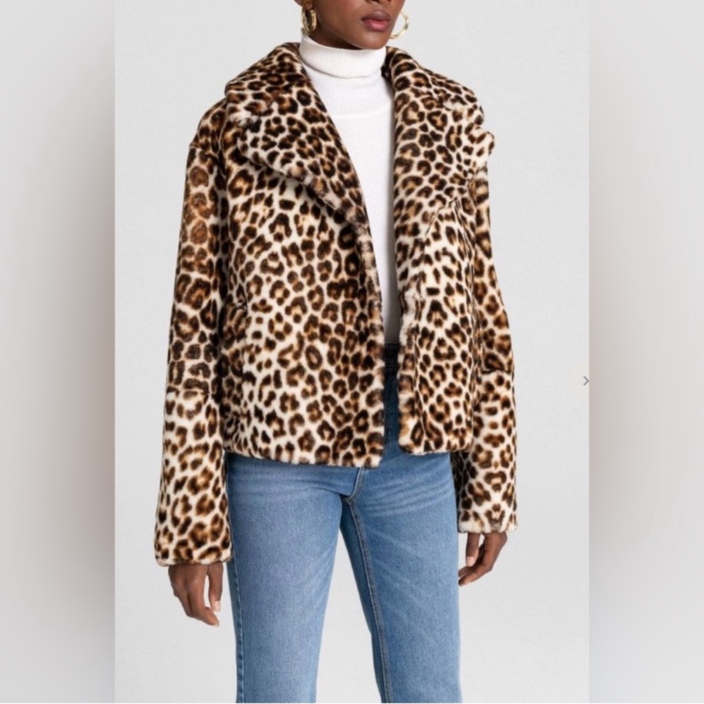 ALC LEOPARD GRANT SHEARLING JACKET - image 1